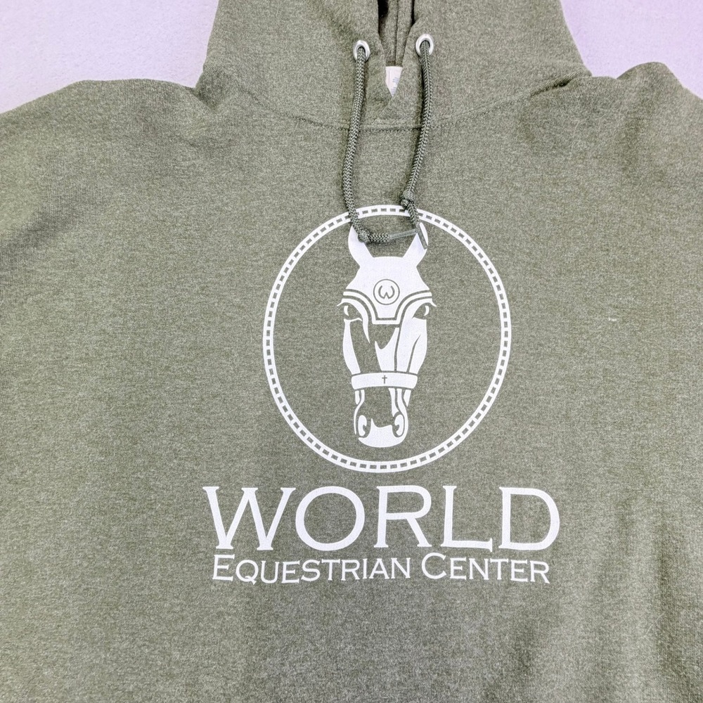 WEC Hoodie Unisex Large Green World Equestrian Center Graphic Sweatshirt - Picture 4 of 8